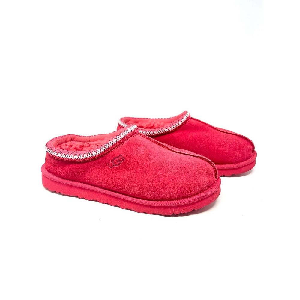 UGG Tasman Hibiscus Pink Suede Sheepskin Slippers 5950 Men’s 12 Women’s 13-14
